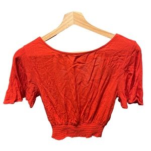 Red crop top